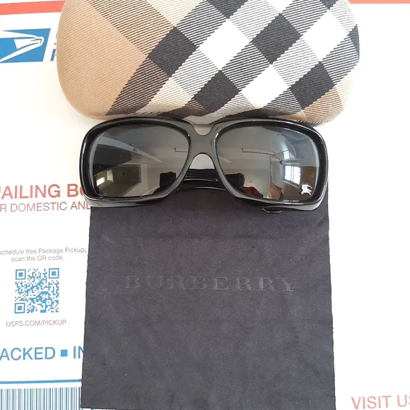 Burberry B4014 square sunglasses BURBERRY B 4014 3001/87 64O13 120 BLACK SILVER SUNGLASSES  main image 4